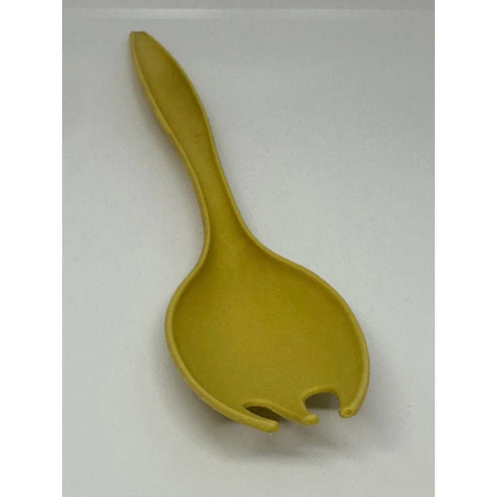 VTG Tupperware Spork Yellow Mid-Century Modern Salad Server Utensil‎ MCM Kitchen